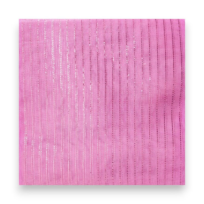 40pc 10.5&quot; Square Fine Weave Metallic Mesh Sheet Pink w/Pink Foil
