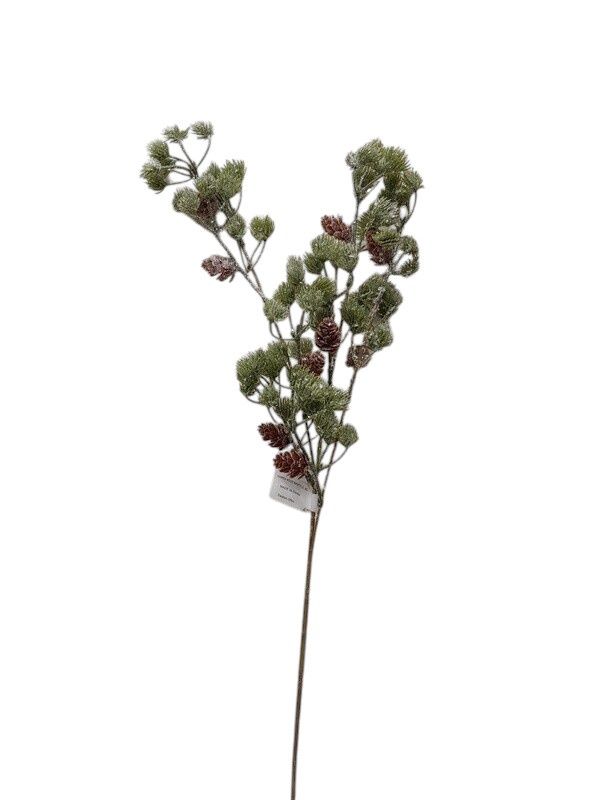 35" Pine Spray w/Pinecones Green