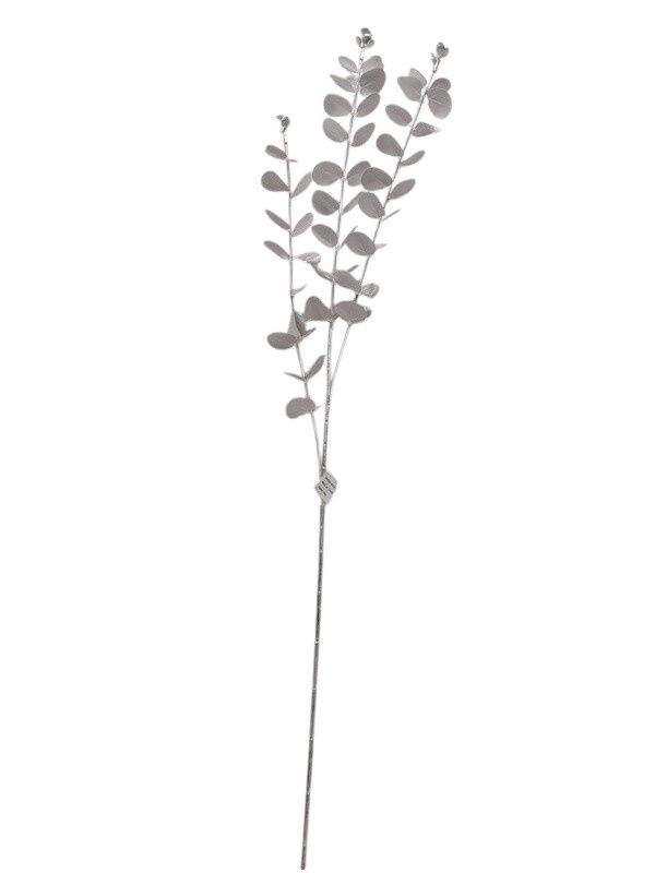 36.5" Metallic Eucalyptus Spray Silver