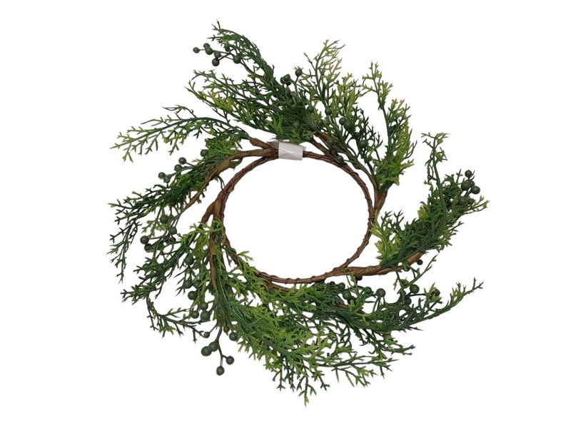 4.5" Cedar Pine Candle Ring