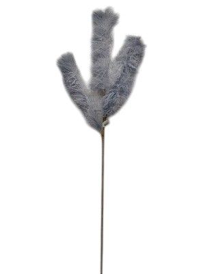 44" Glitter Feather Pine Spray Blue