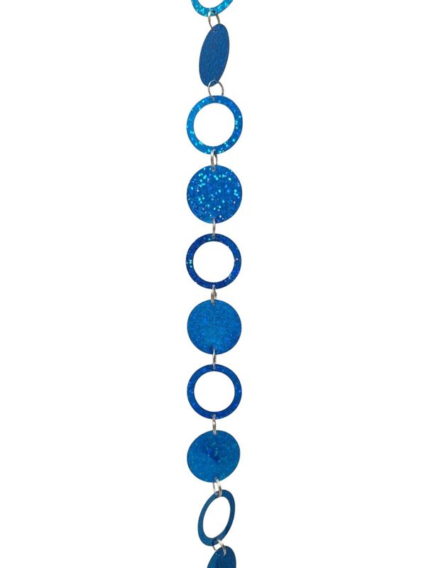 6&#39; Circle Loop Garland Blue