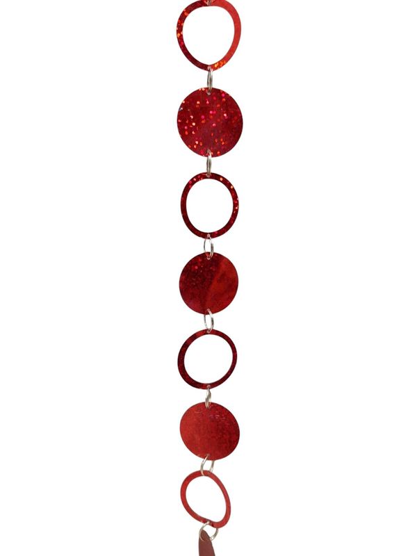 6&#39; Circle Loop Garland Red