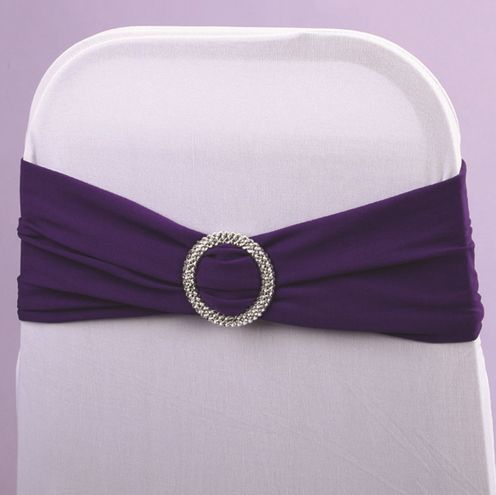 6pc 12&quot; Spandex Sash w/Buckle Purple