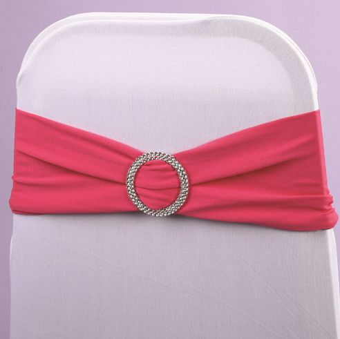 6pc 12&quot; Spandex Sash w/Buckle Fuchsia