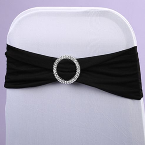 6pc 12&quot; Spandex Sash w/Buckle Black