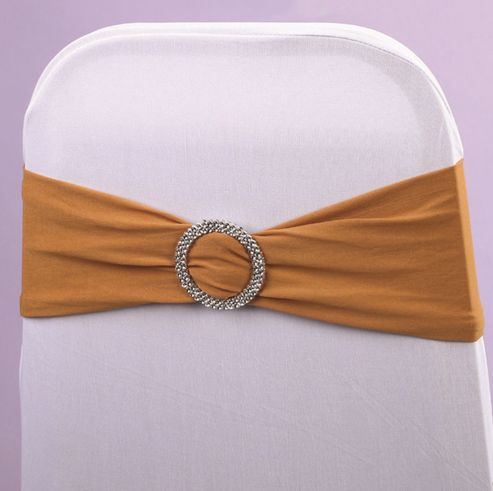 6pc 12&quot; Spandex Sash w/Buckle Gold