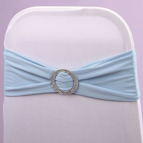 6pc 12&quot; Spandex Sash w/Buckle Blue