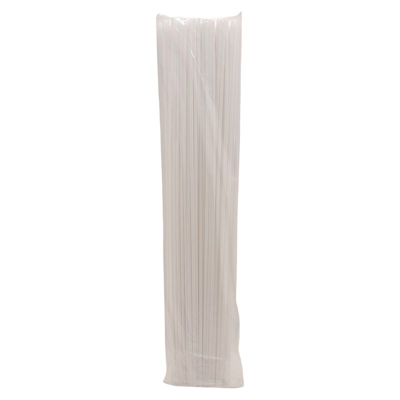 24" Plastic Balloon Sticks 100pc White