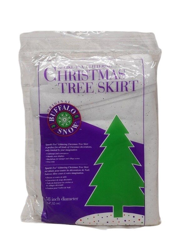 58" Tree Skirt w/Glitter