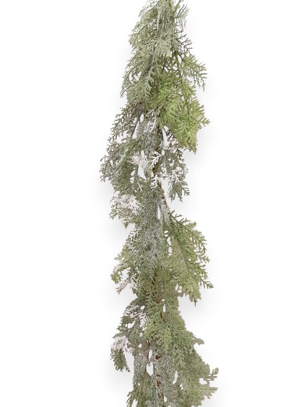60&quot; Cedar Snow Garland