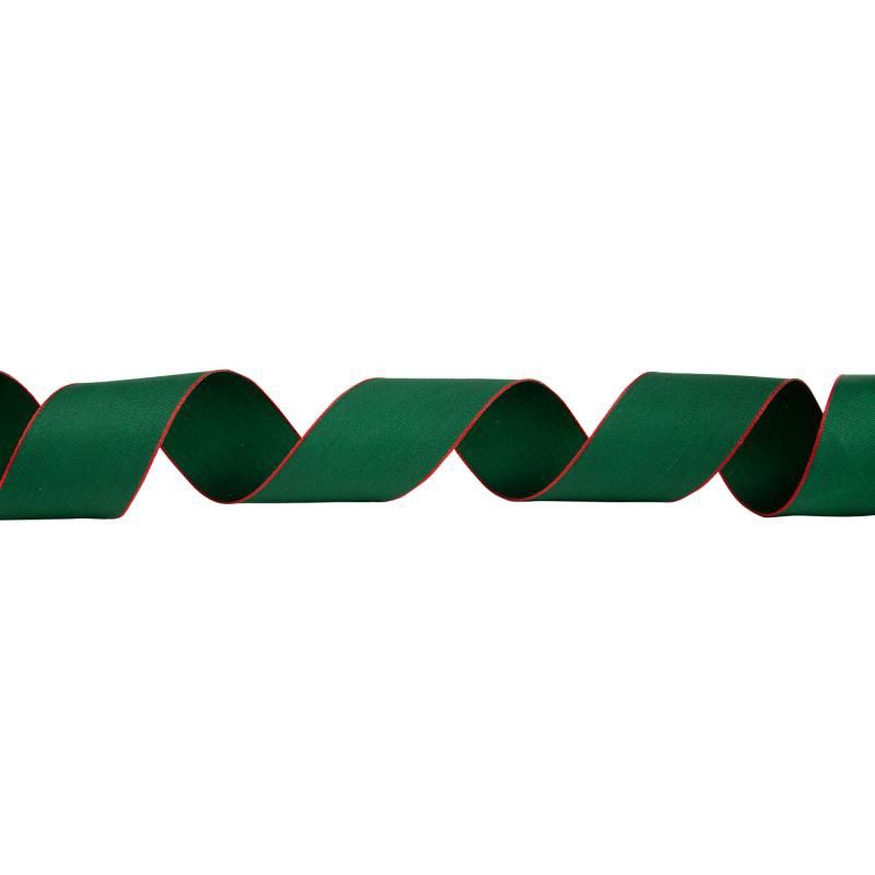 1.5&quot;x50yd Simply Christmas Wired Ribbon Green w/Red