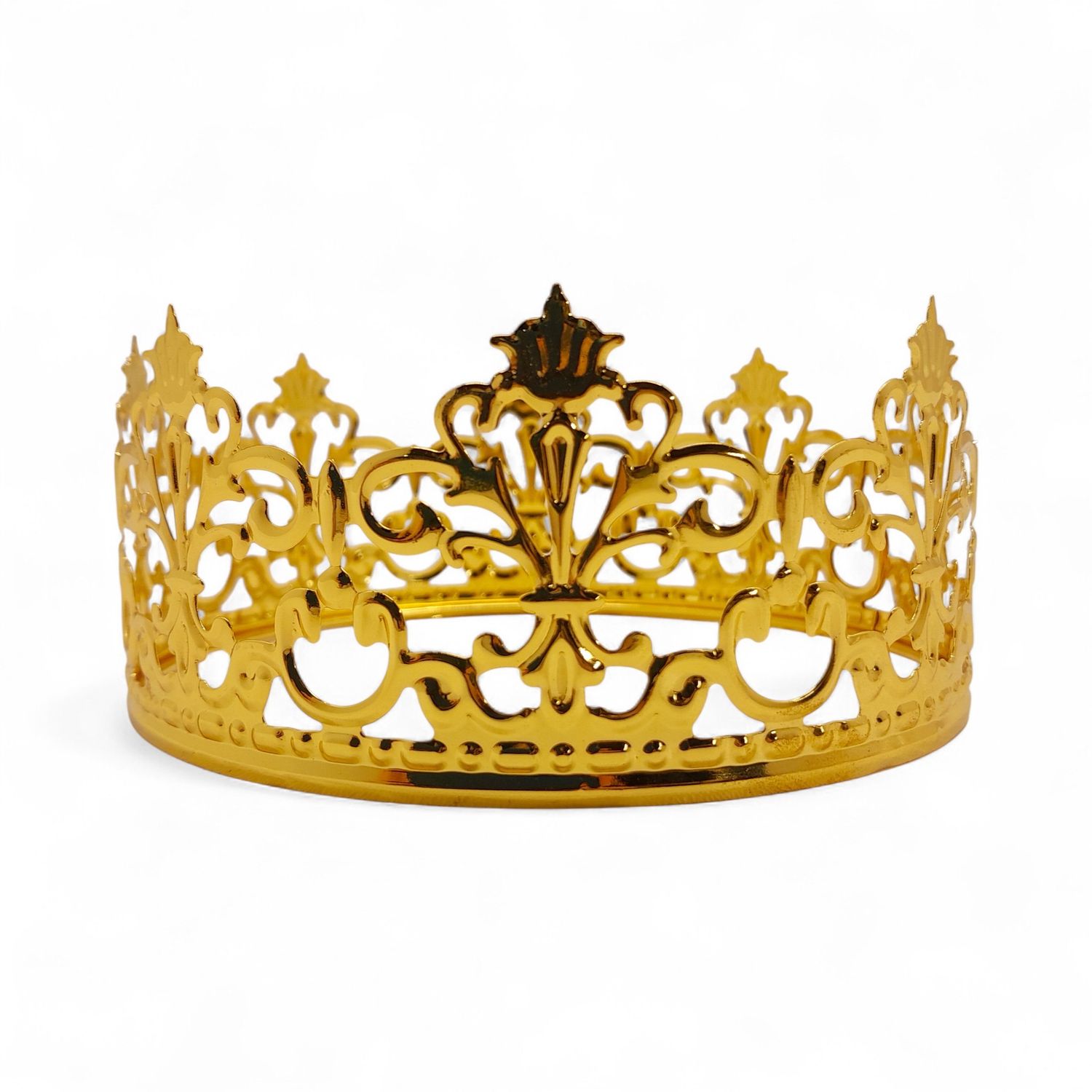 5.25"x2.25" Metal Crown Gold