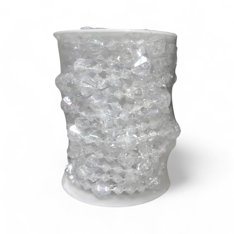 8yd 16mm Acrylic Diamond Bead Strand Clear AB