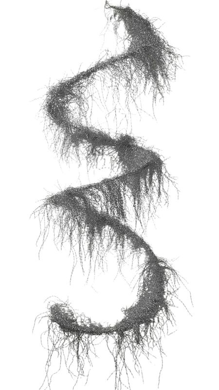 40" Hanging Christmas Fringe Decoration Silver