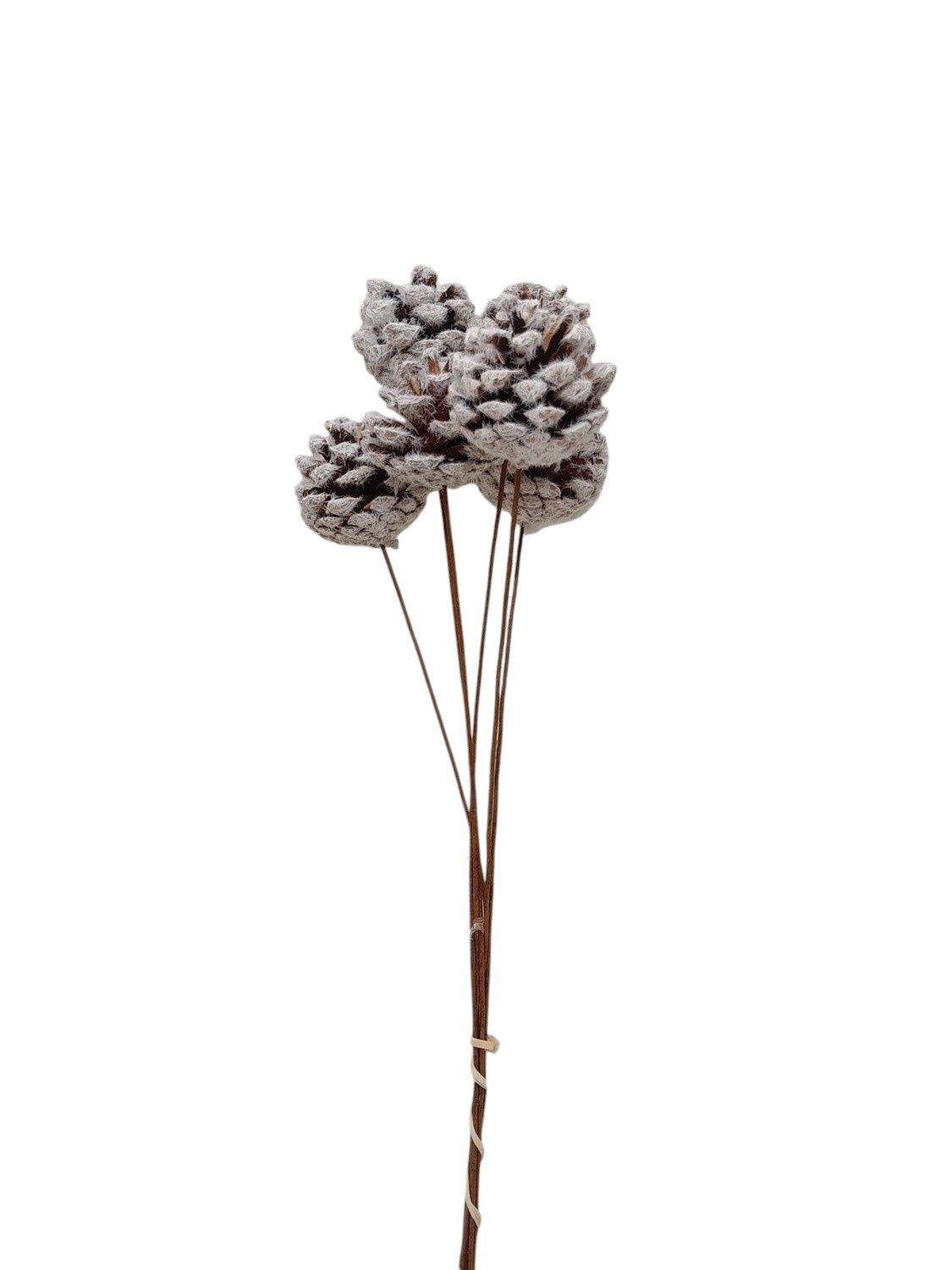 6pc 16" Snowy Pinecone Pick