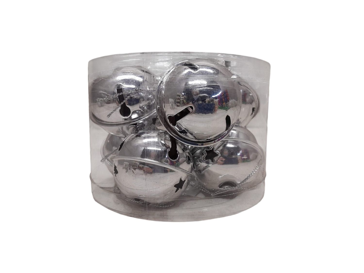 *8pc 50mm Jingle Bells Silver