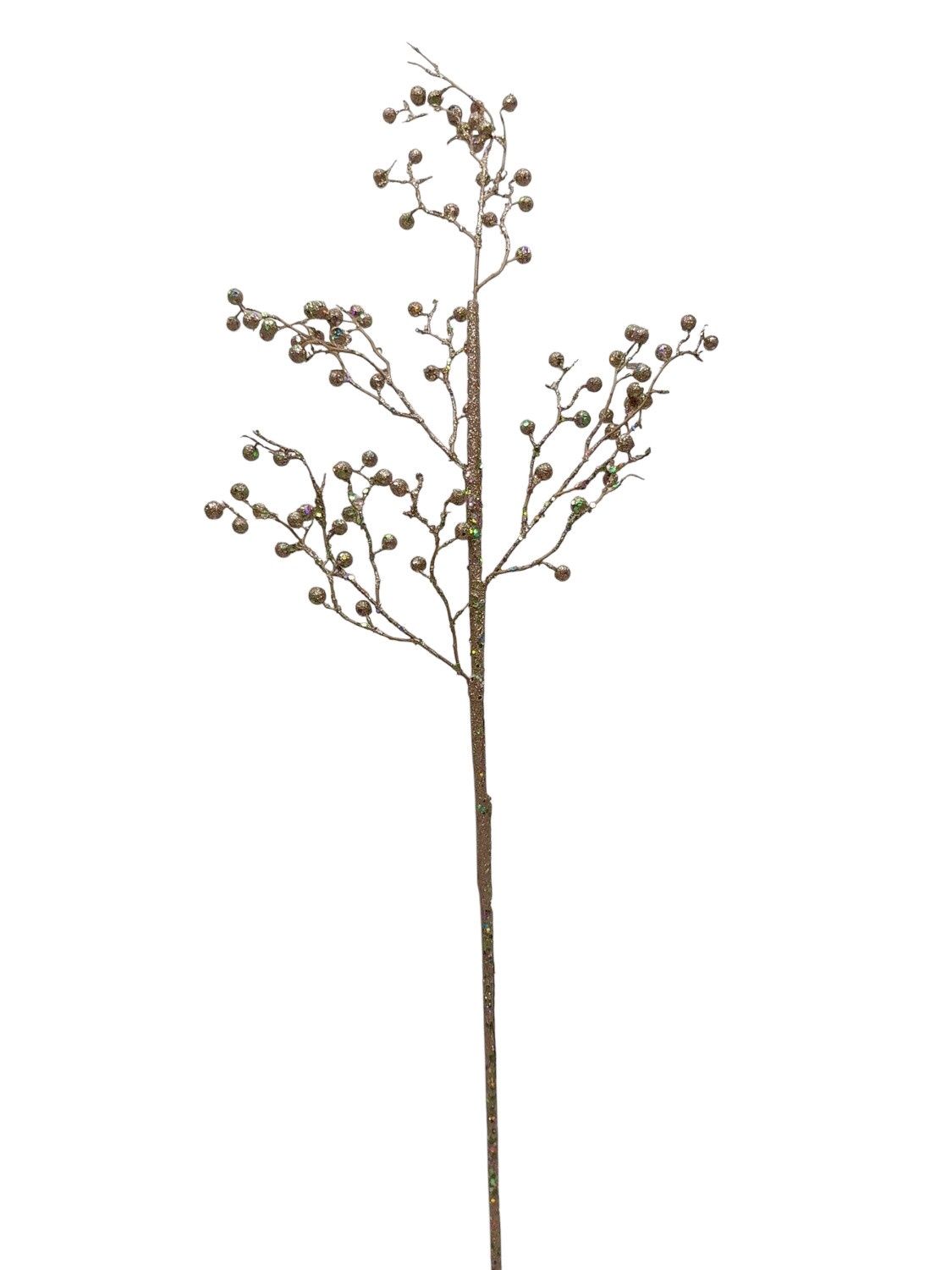 36" Glitter Berry Spray Green