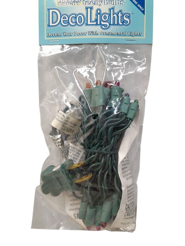 20 4mm Bulb 8.5ft Multi w/Green Wire