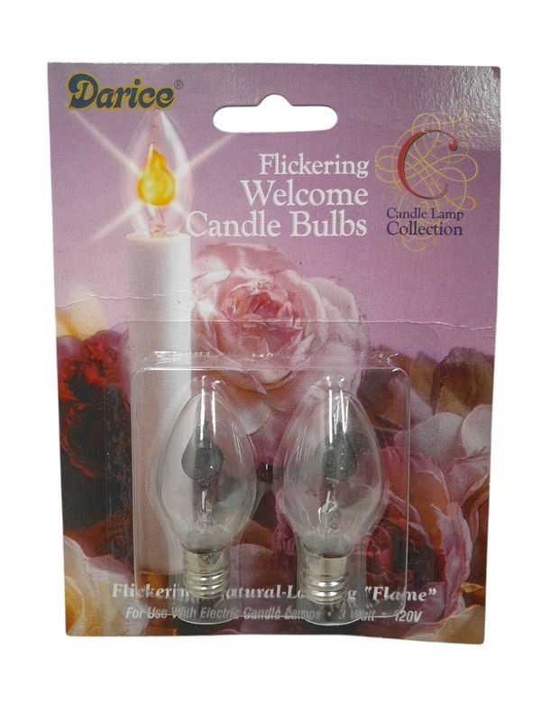 2pc 3 Watt 120 Volt Flickering Flame Electric Lamp Bulbs
