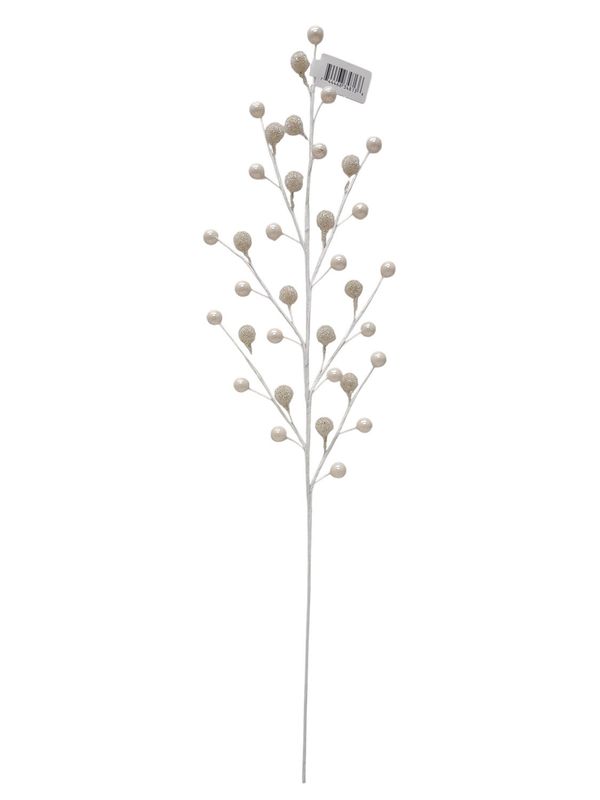 1pc 19&quot; Berry Spray w/35 Berries  White