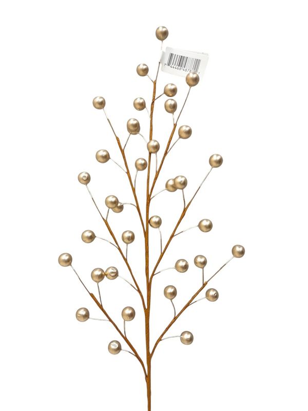 1pc 19&quot; Berry Spray w/35 Berries Pewter