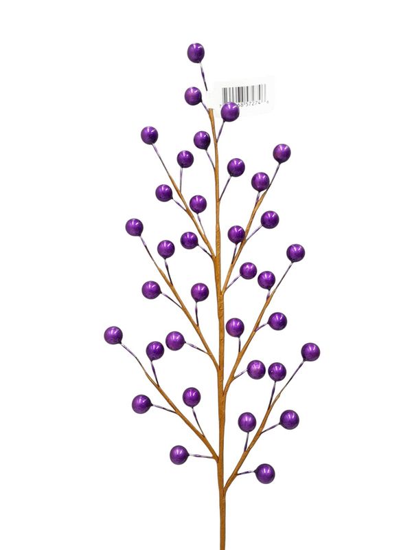 1pc 19&quot; Berry Spray w/35 Berries Purple