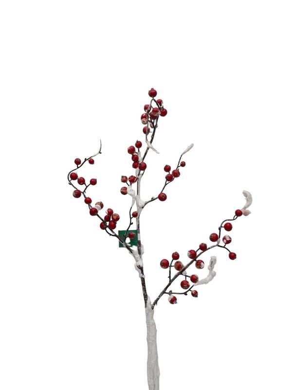 26&quot; Snowy Berry Spray Red
