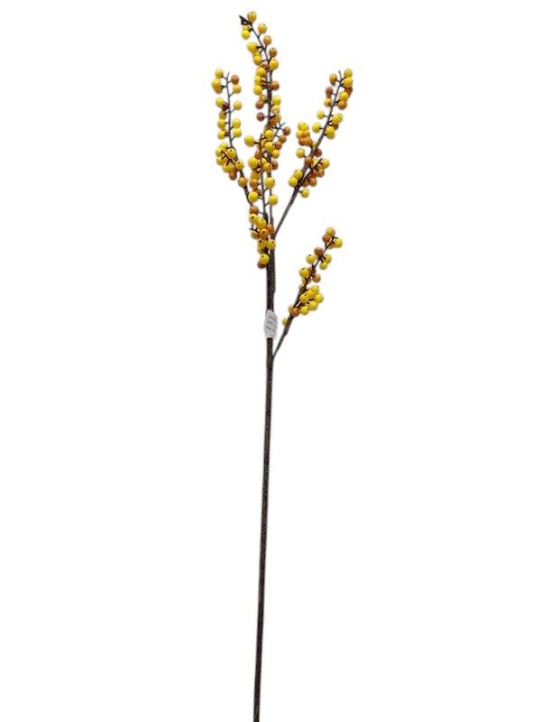 39.5&quot; Berry Twig Spray Yellow/Orange