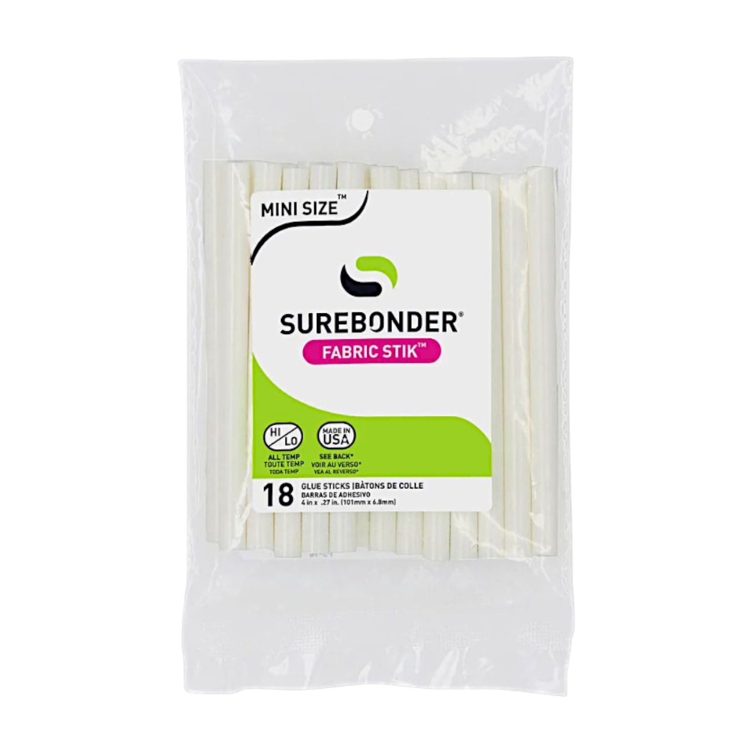 18pc 4" Mini Size Fabric Hot Glue Sticks