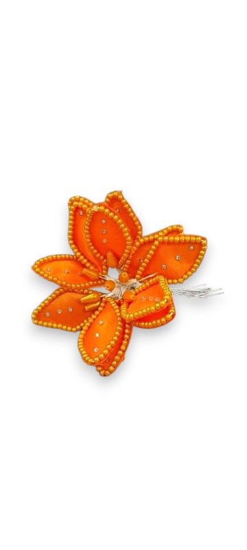 1pc Poinsettia Pick Orange