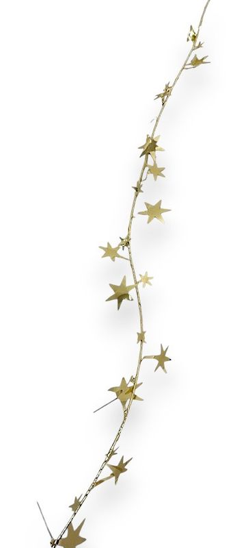 25&#39; Metallic Star Garland  Gold