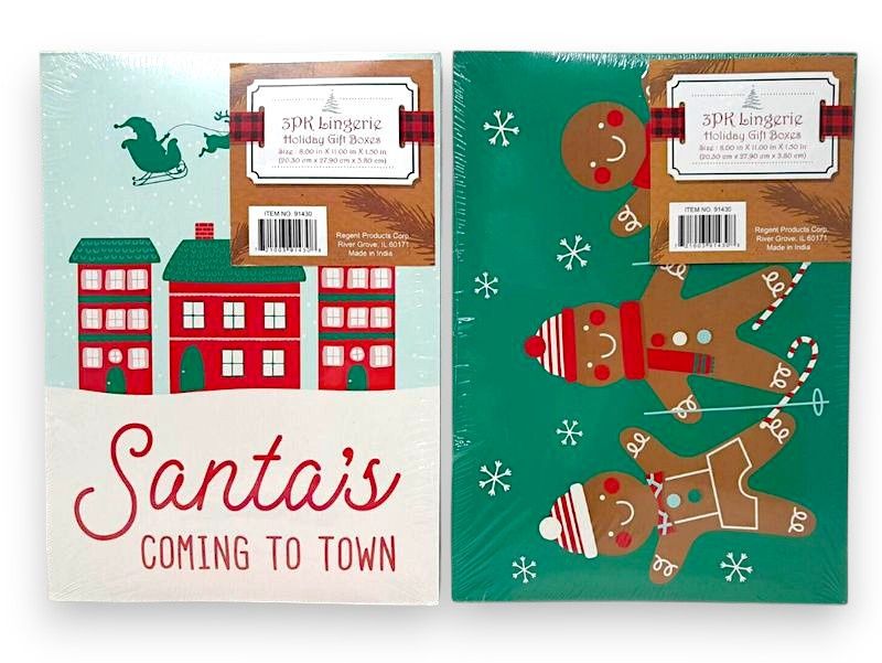 3pc 8&quot;x11&quot;x1.5&quot; Gift Box Assorted