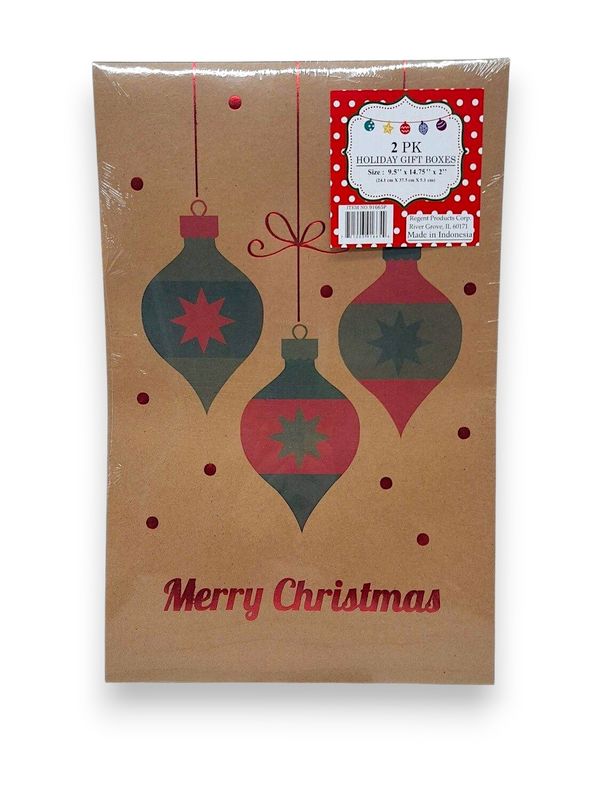 2pc 9.5&quot;x14.75&quot;x2&quot; Gift Boxes Assorted