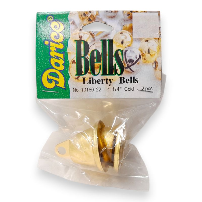 1.25" Liberty Bells  Gold 2pc