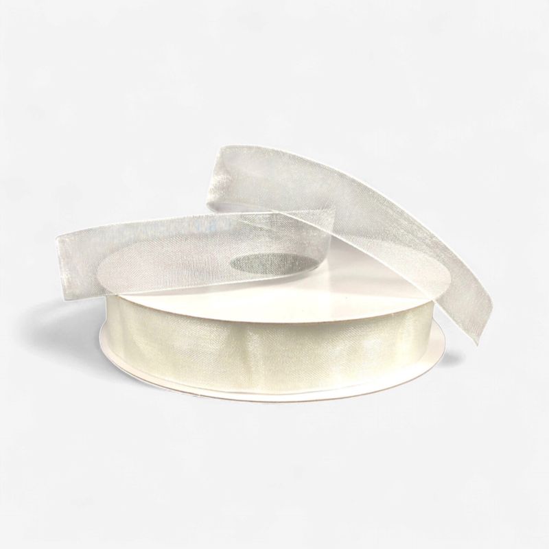 5/8"x25yd Organza Ribbon White