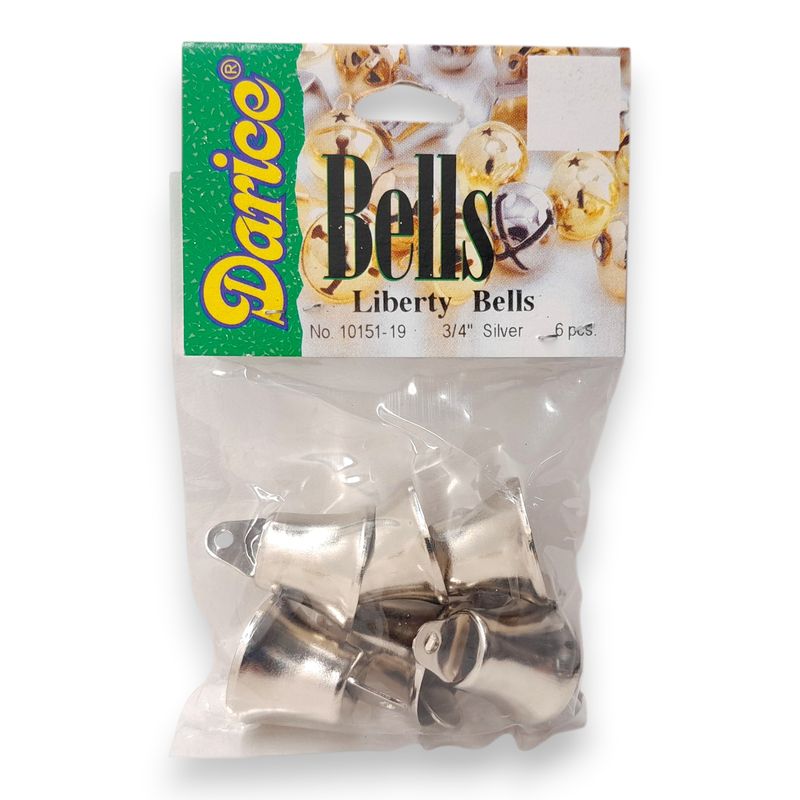 3/4" Liberty Bells Silver 6pc