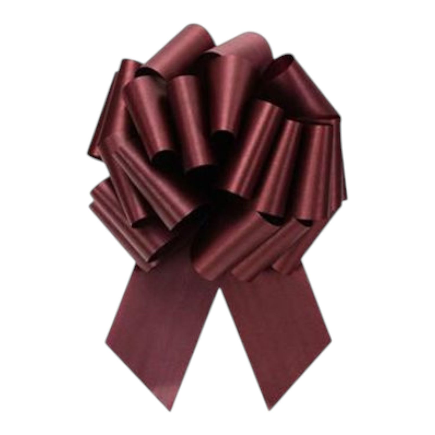 Flora Satin Pull Bow 4"x18 Loops  Burgundy (7/8" Ribbon)