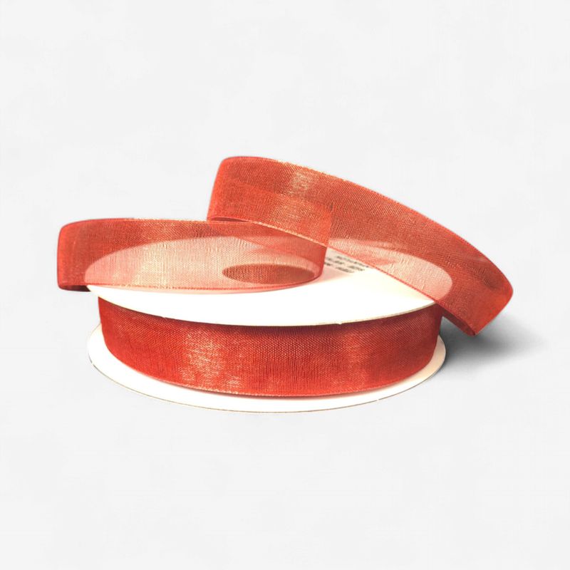 5/8"x25yd Organza Ribbon Rust