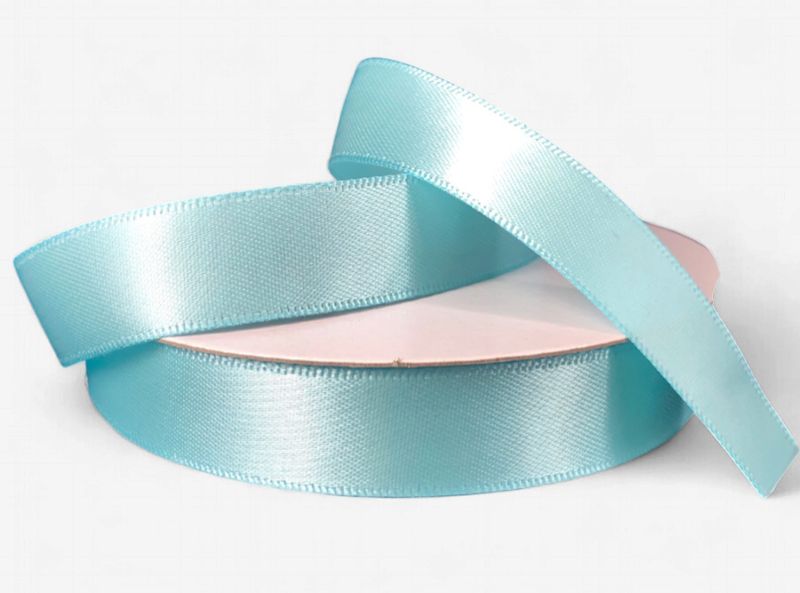 5/8"x25yd Double Faced Satin Aqua