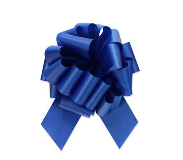 Flora Satin Pull Bow 4"x18 Loops Periwinkle (7/8" Ribbon)