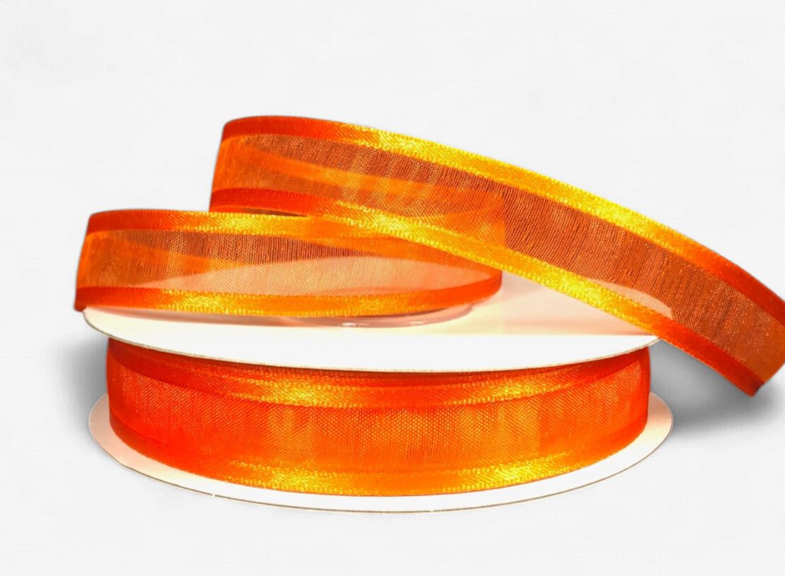 5/8"x25yd Satin Edge Sheer Orange