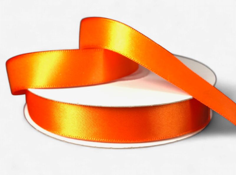 5/8"x25yd Double Faced Satin Orange