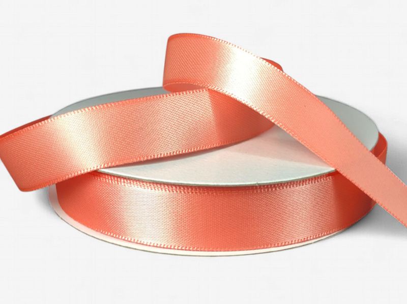5/8"x25yd Double Faced Satin Coral