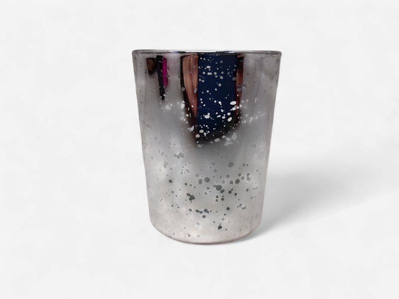 Mercury Glass Filled Votive Silver