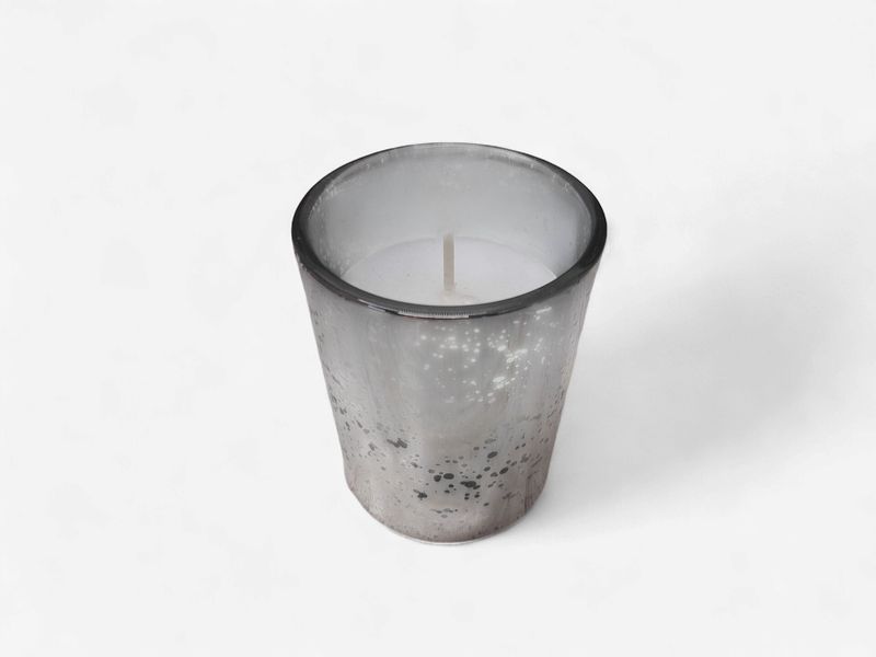 Mercury Glass Filled Votive Silver