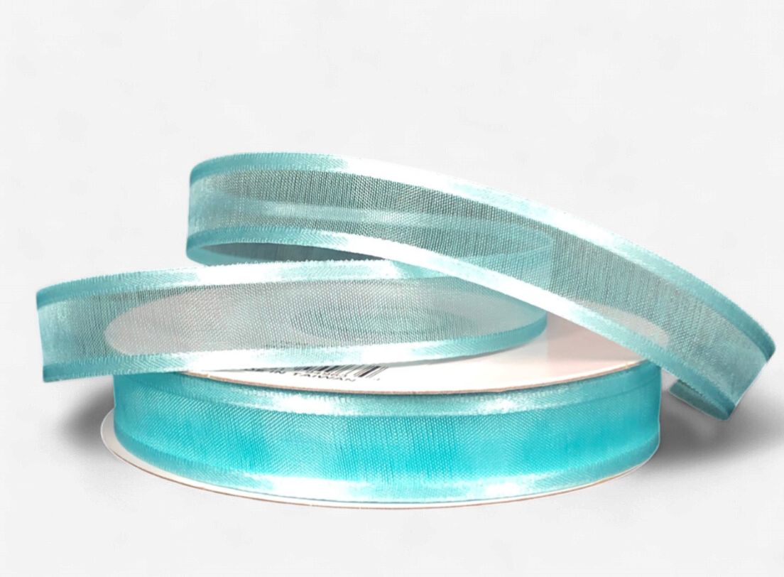 5/8"x25yd Satin Edge Sheer Aqua