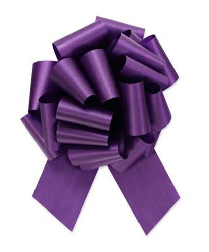 Flora Satin Pull Bow 8"x20 Loops Purple (2-1/2" Ribbon)