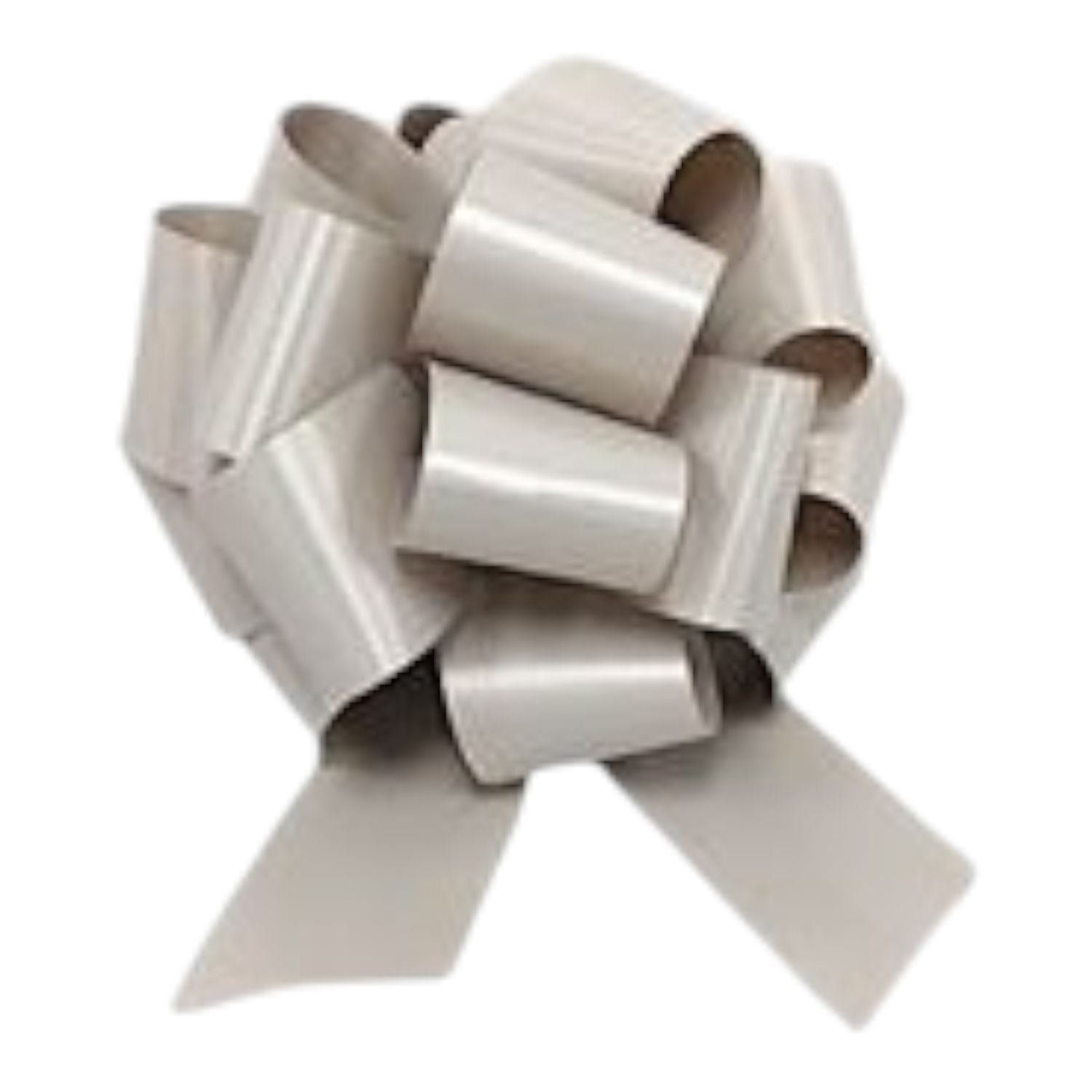 Flora Satin Pull Bow 5.5"x20 Loops Sand (1-7/16" Ribbon)