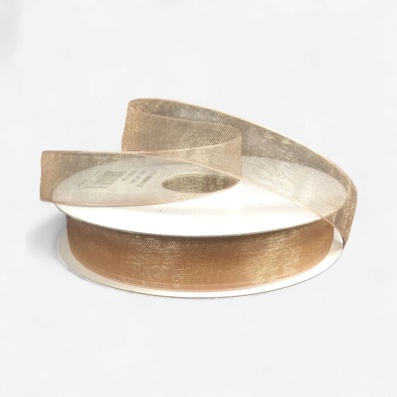 5/8"x25yd Organza Ribbon Toffee